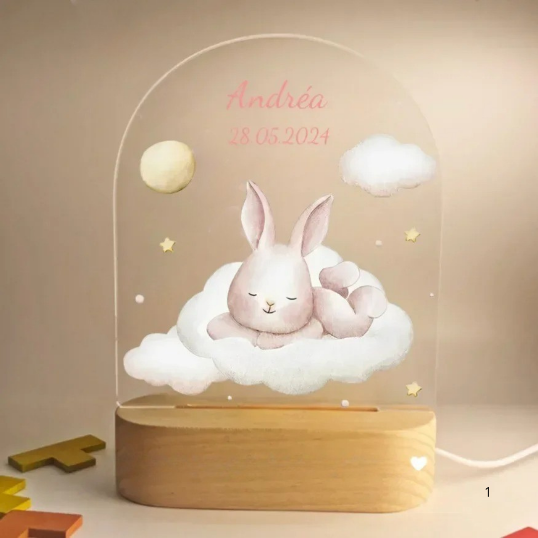 Personalized LED Night Light with Warm White Glow