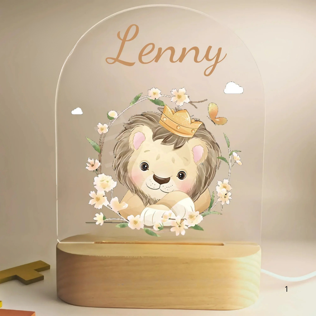 Personalized LED Night Light with Warm White Glow