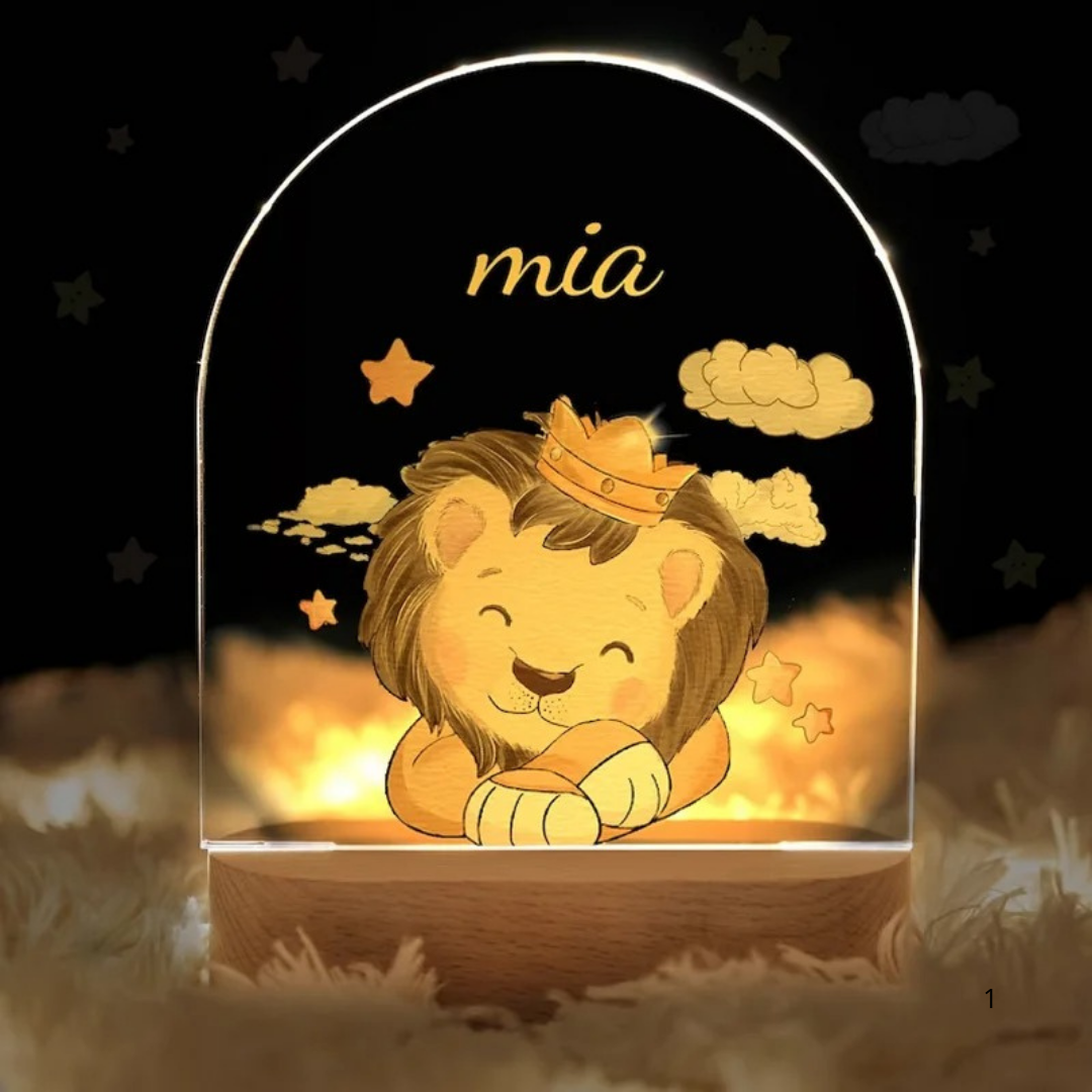 Personalized LED Night Light with Warm White Glow