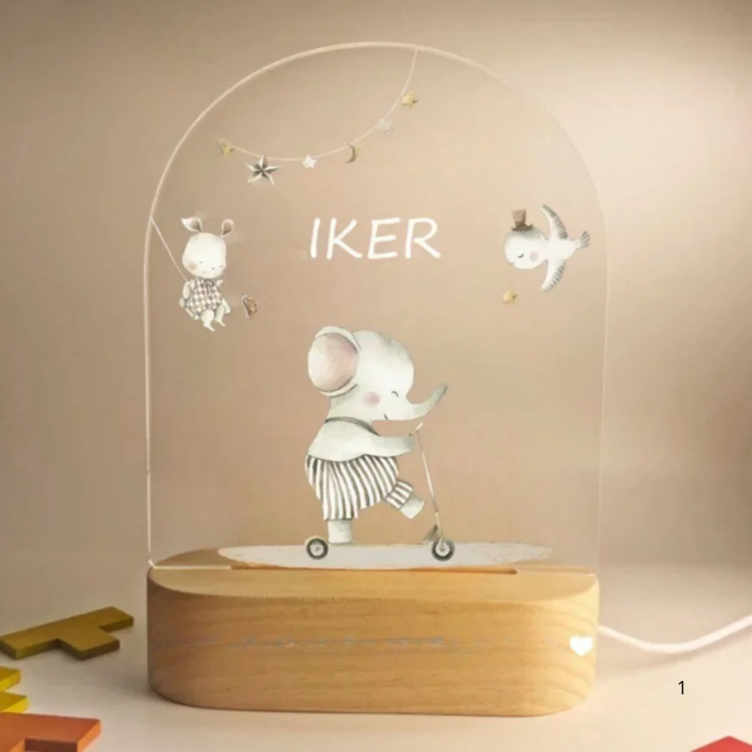 Personalized LED Night Light with Warm White Glow