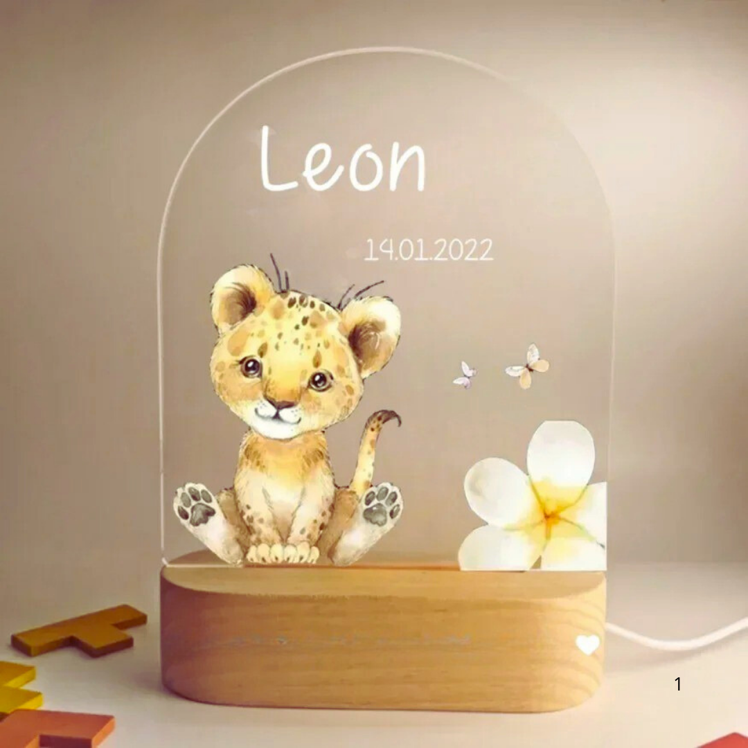 Personalized LED Night Light with Warm White Glow
