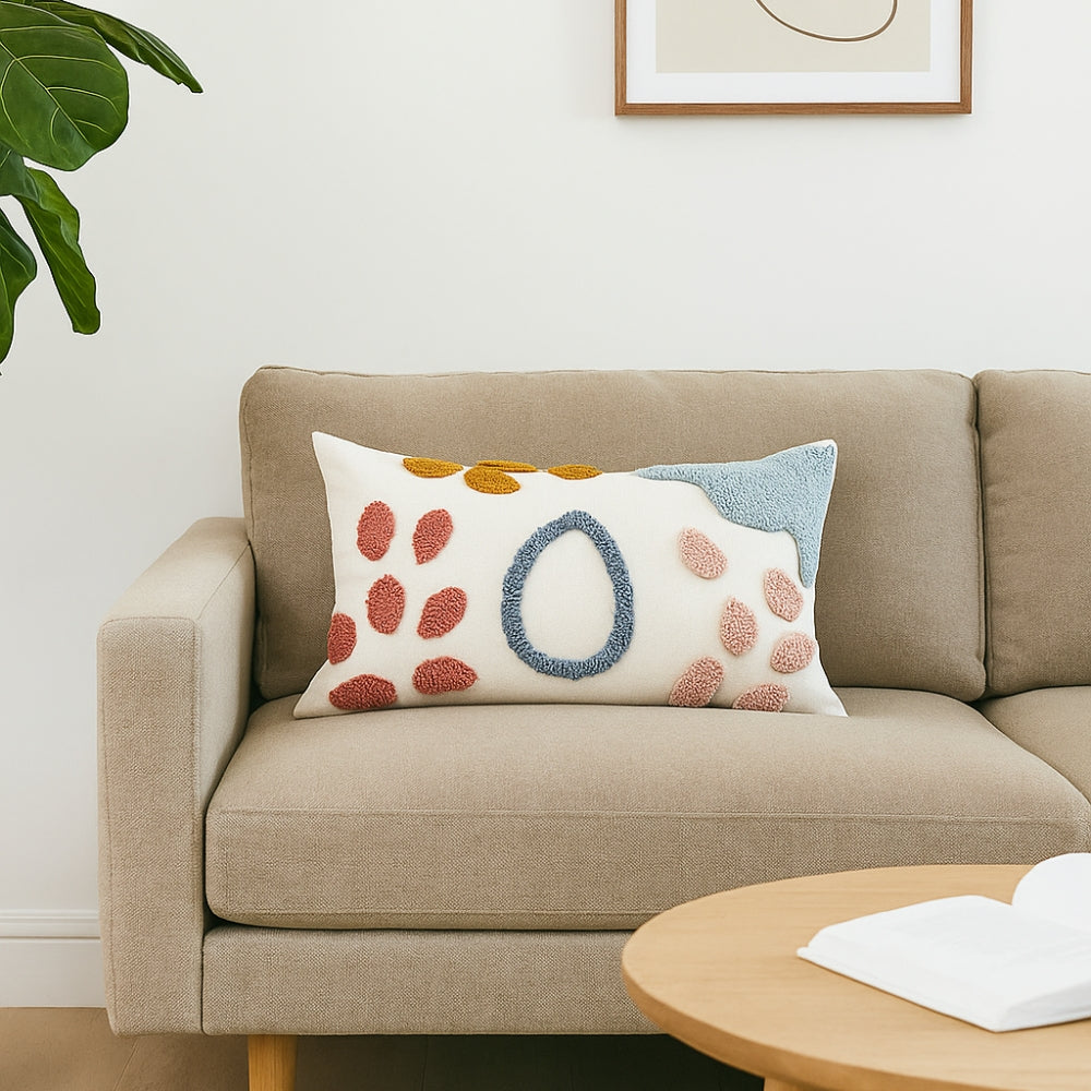 Colorful Dot Pattern Microfiber Cushion Cover