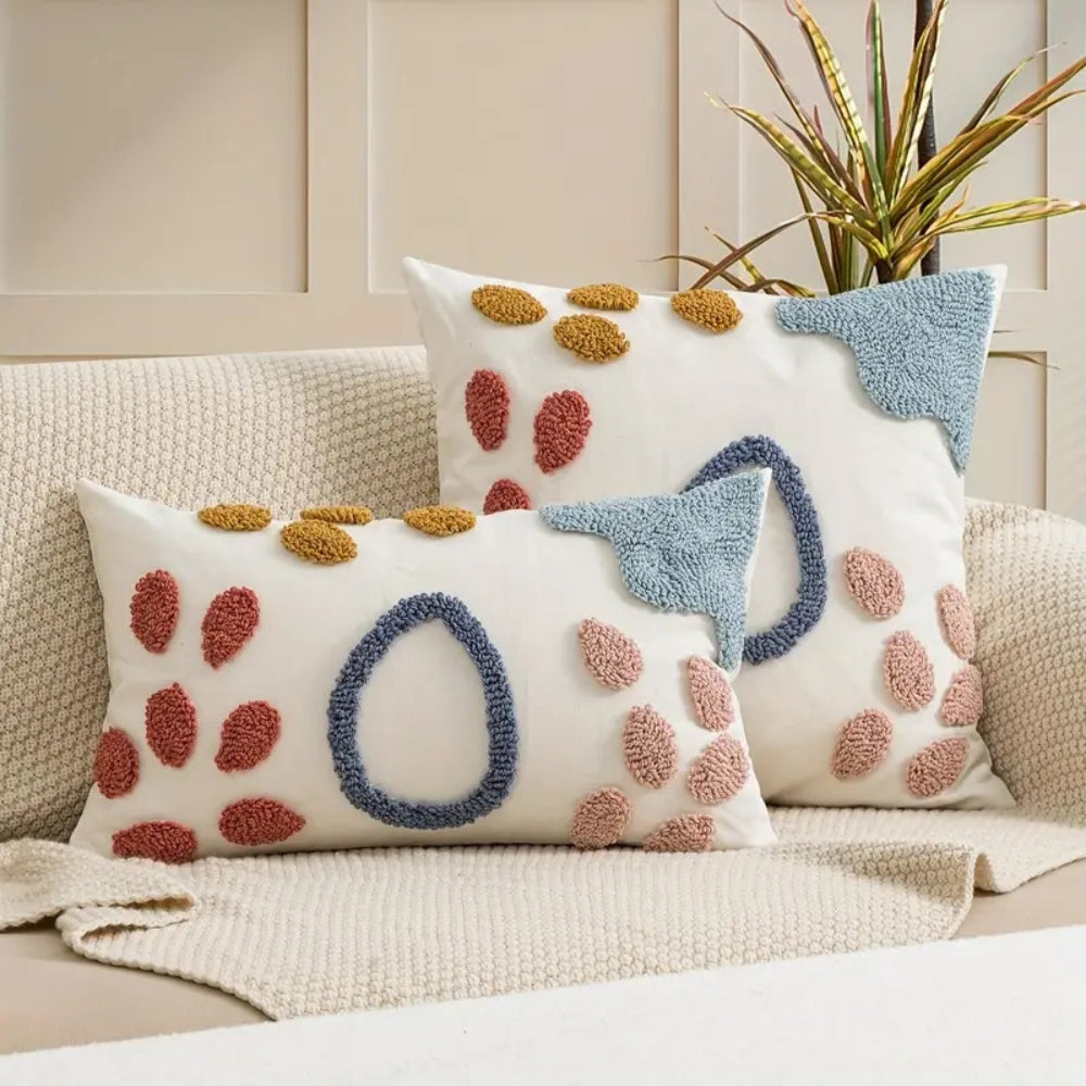 Colorful Dot Pattern Microfiber Cushion Cover