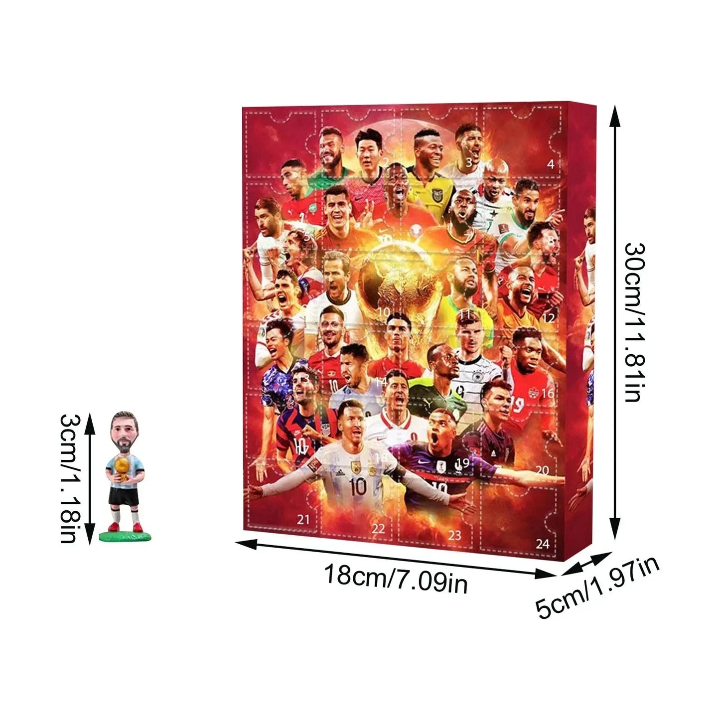 Football-Themed Advent Calendar with 24 Mini Figures