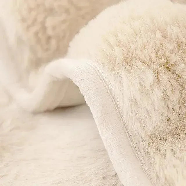 L-Shaped Plush Sofa Cover - Soft Winter Protection