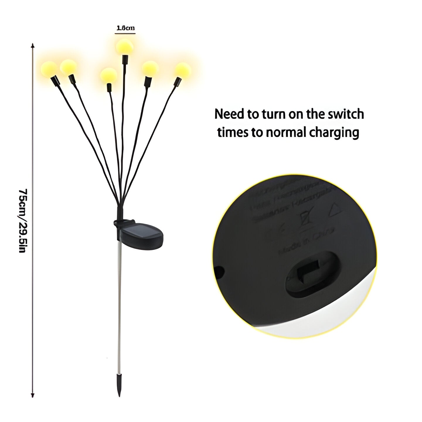 Solar-Powered Firefly Garden Lights with Flexible Motion
