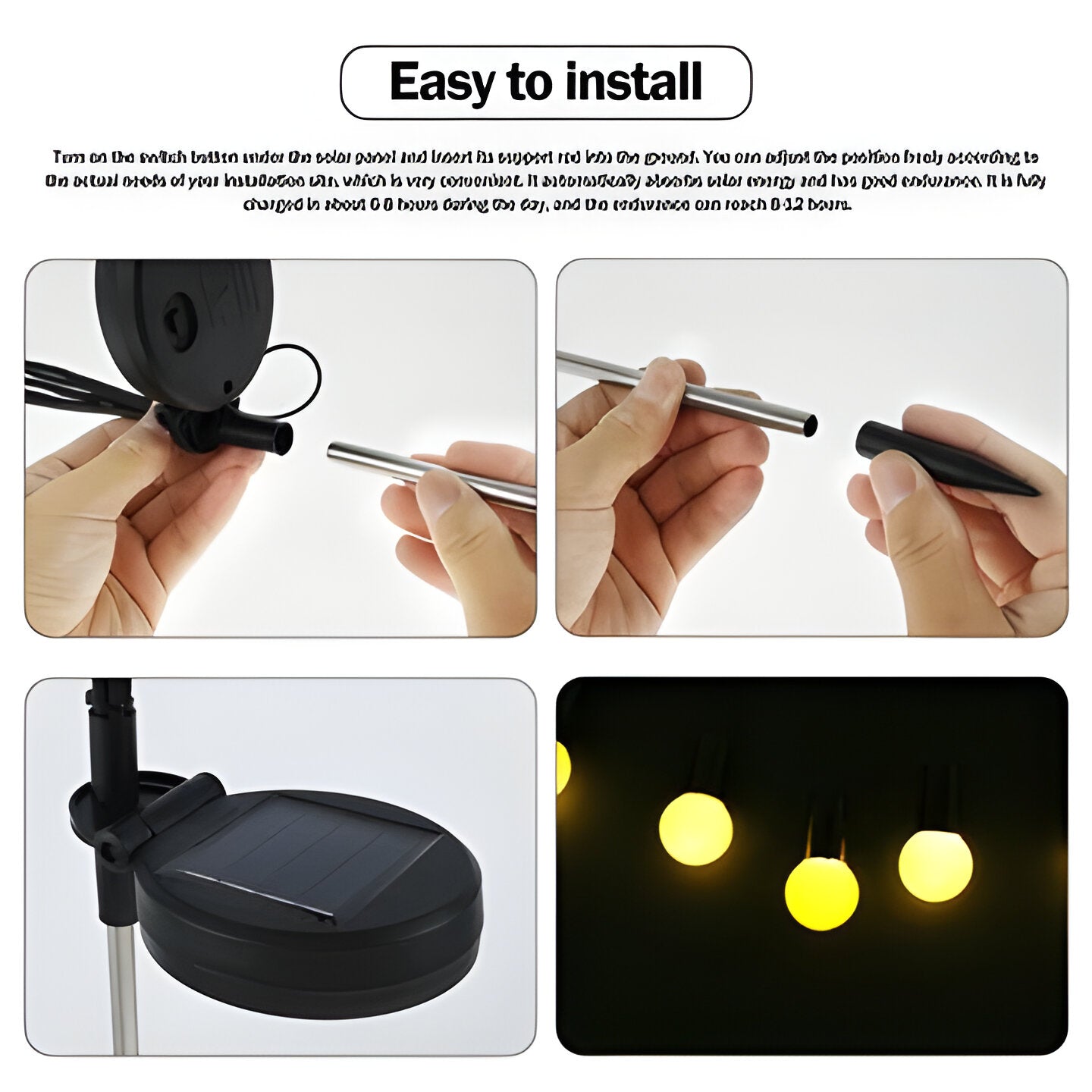 Solar-Powered Firefly Garden Lights with Flexible Motion