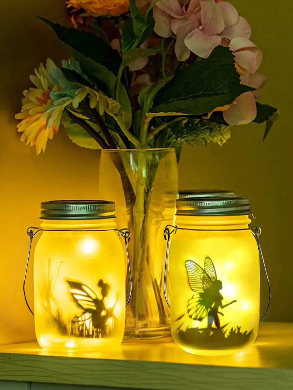 Solar Glass Fairy Lantern - Waterproof Outdoor Hanging Light