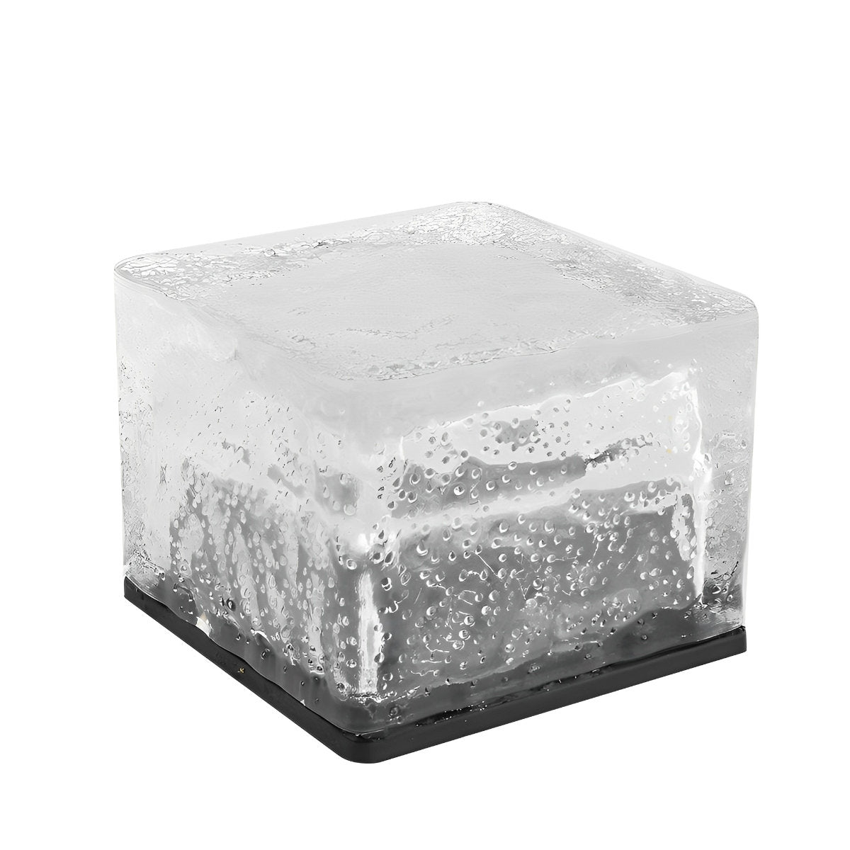 Solar-Powered Ice Cube Garden Lamp with Automatic Dusk Lighting