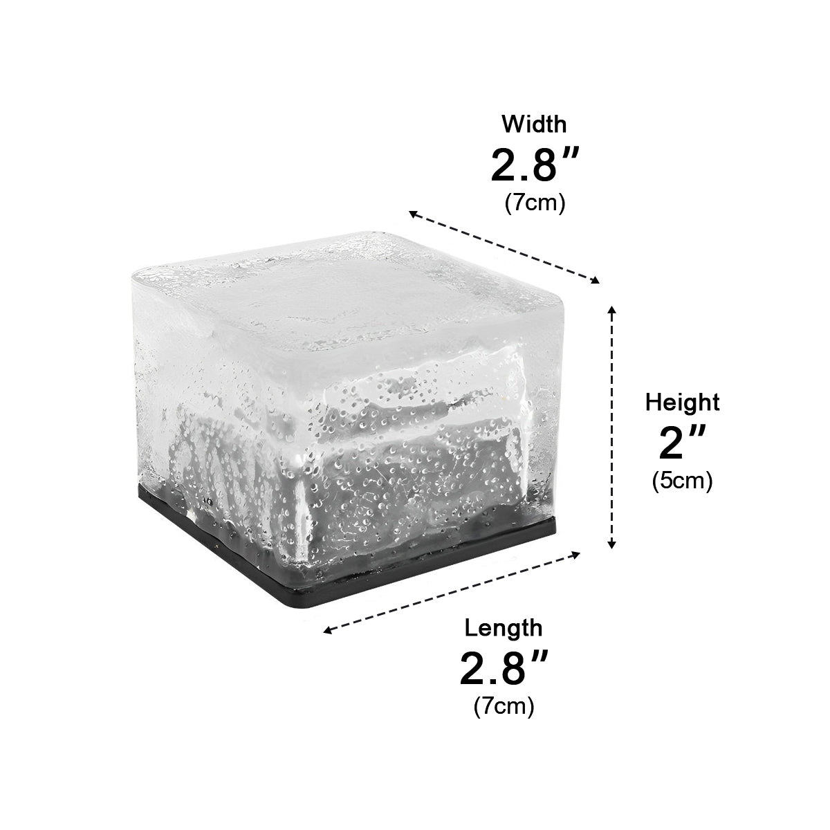 Solar-Powered Ice Cube Garden Lamp with Automatic Dusk Lighting