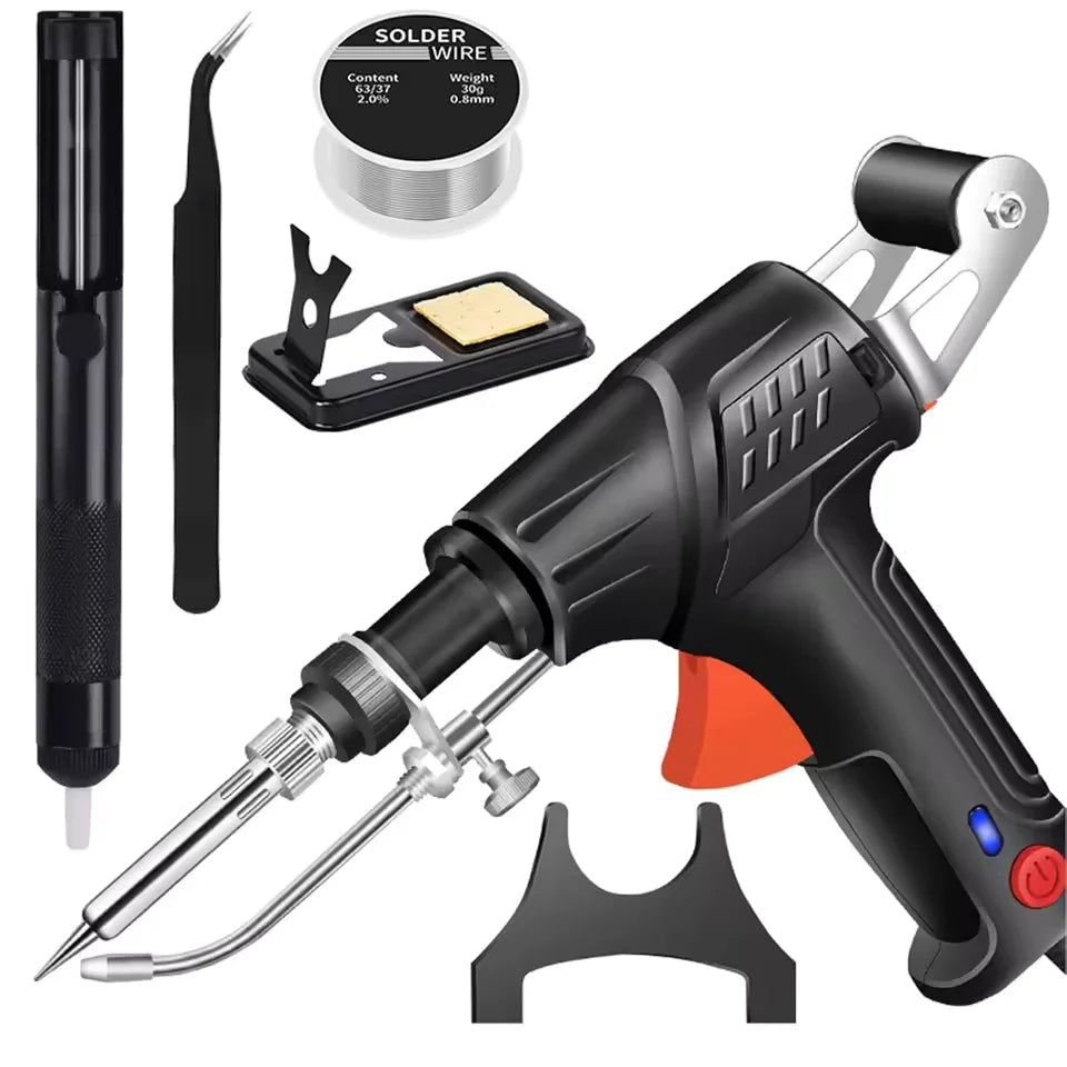 Ergonomic Pistol Grip Soldering Tool with Automatic Wire Feed