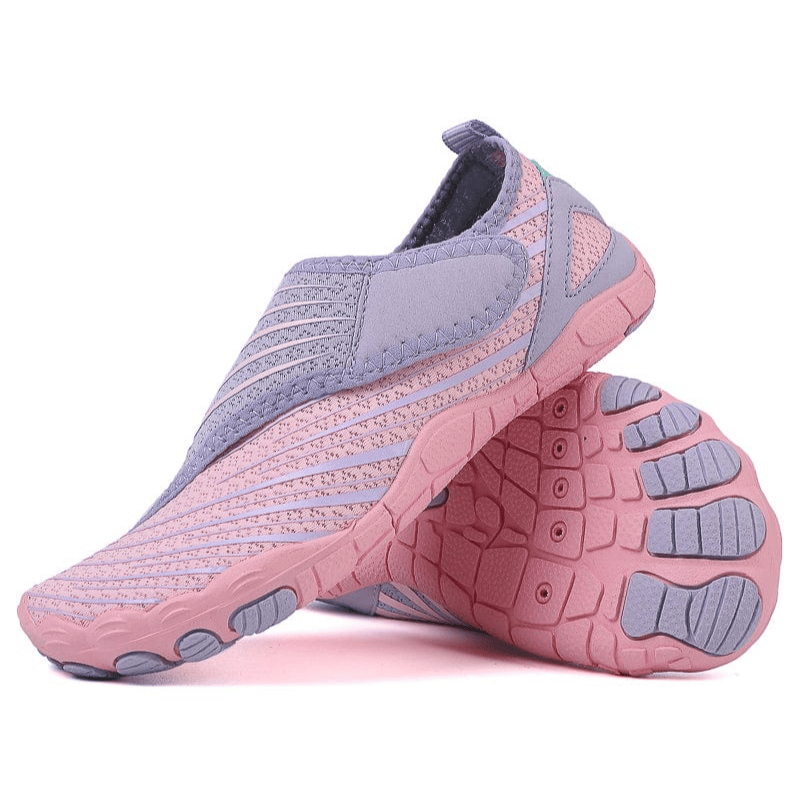 Mauve Slip-On Sports Shoes with Breathable Mesh