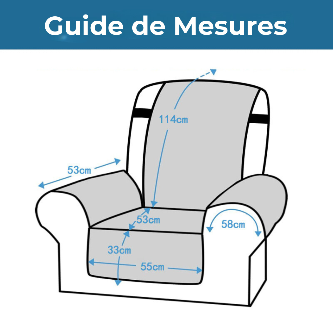 Microfiber Armchair Cover with Anti-Slip Protection and Water Resistance