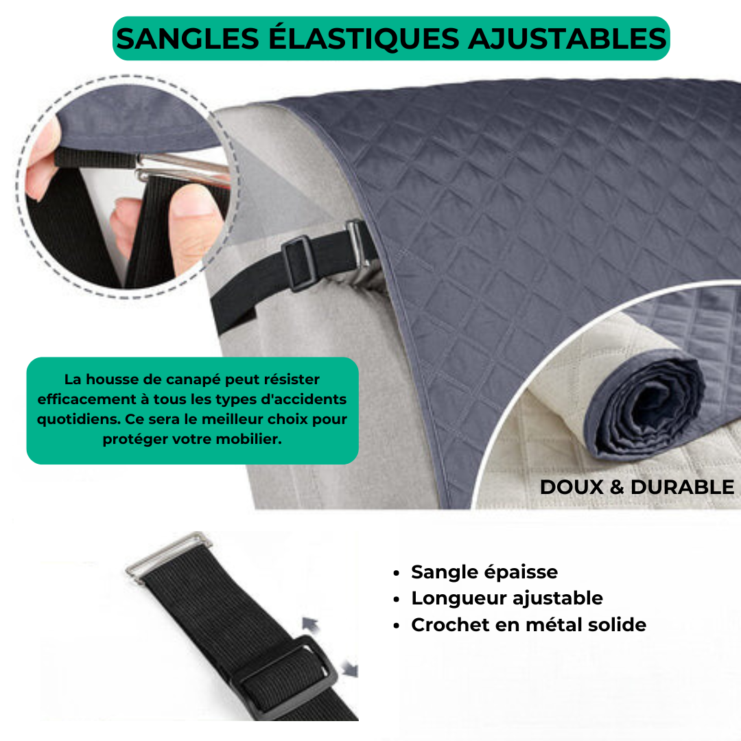 Microfiber Armchair Cover with Anti-Slip Protection and Water Resistance