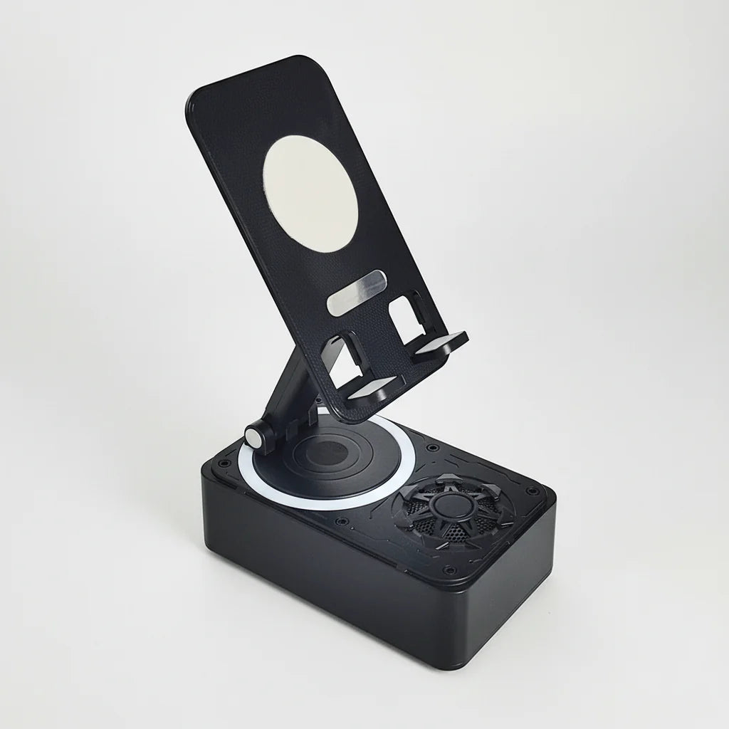 Bluetooth Speaker with Adjustable Tablet Holder Stand