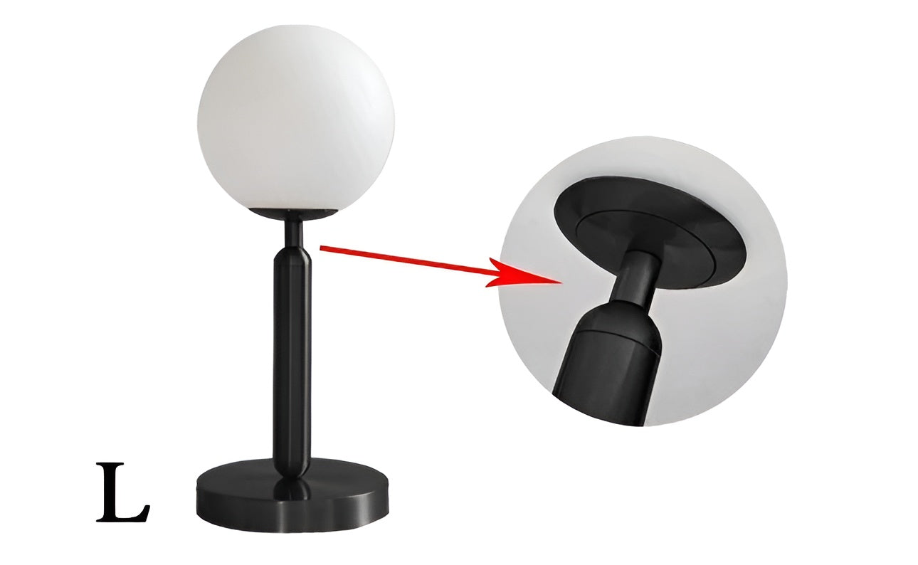 Glass and Brass LED Table Lamp - Elegant SphereShine Design