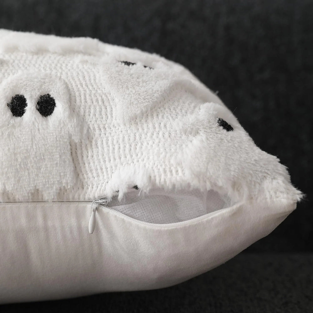 3D Ghost Plush Halloween Cushion Cover