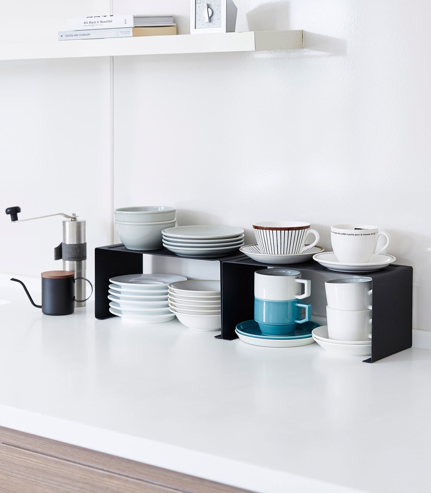 Stackable Steel Kitchen Shelf Organizer - Two Sizes