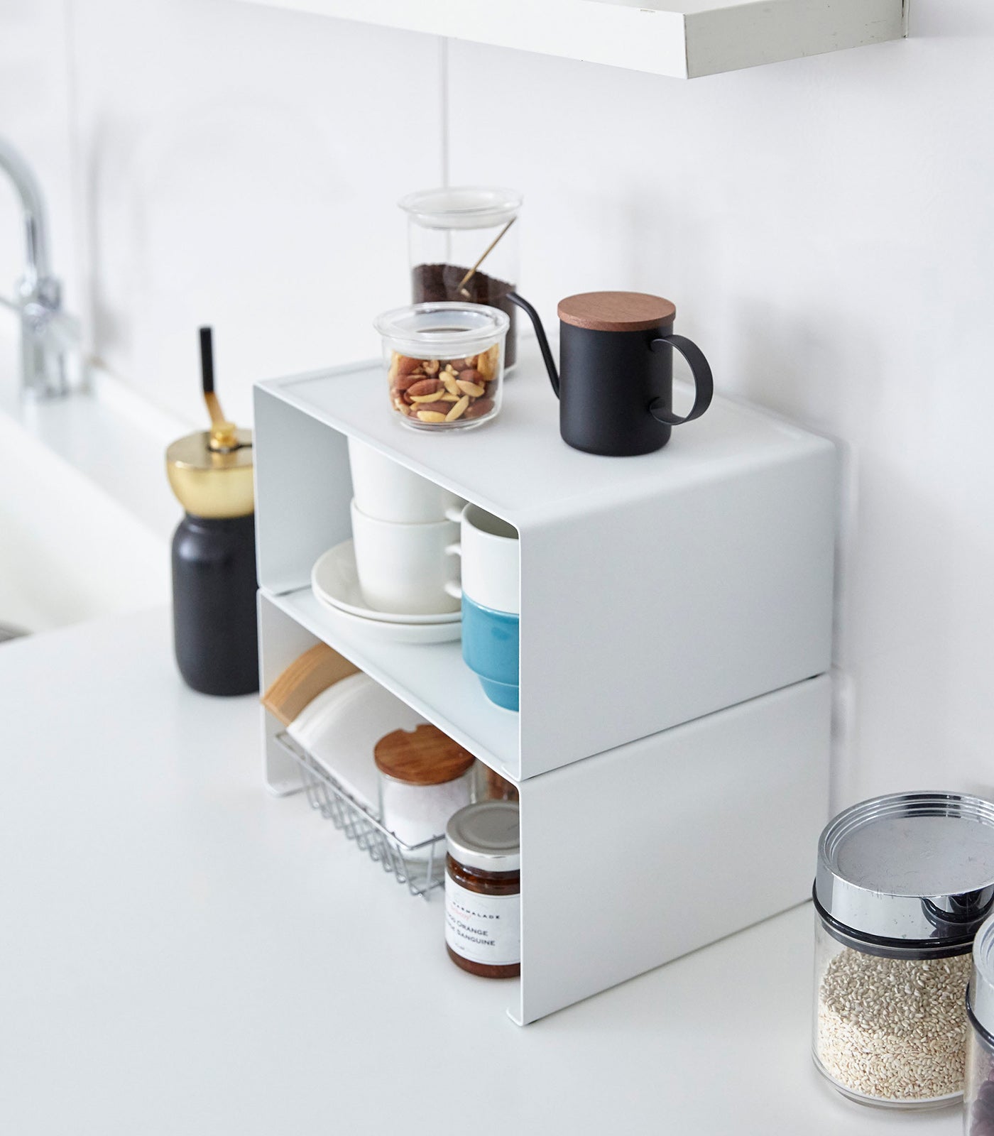 Stackable Steel Kitchen Shelf Organizer - Two Sizes