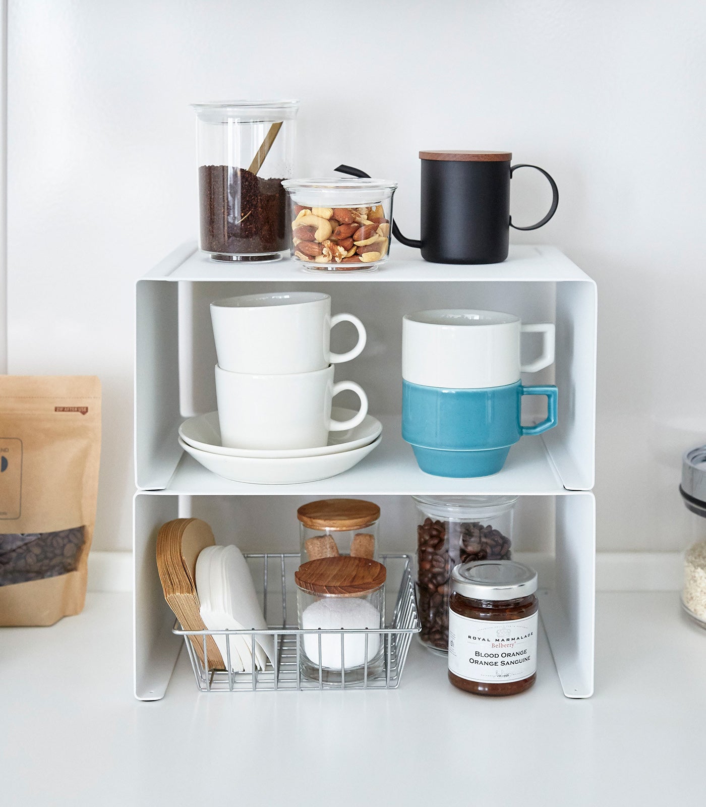 Stackable Steel Kitchen Shelf Organizer - Two Sizes