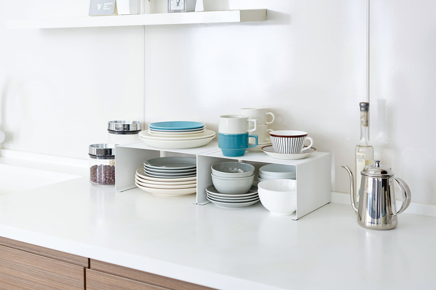 Stackable Steel Kitchen Shelf Organizer - Two Sizes
