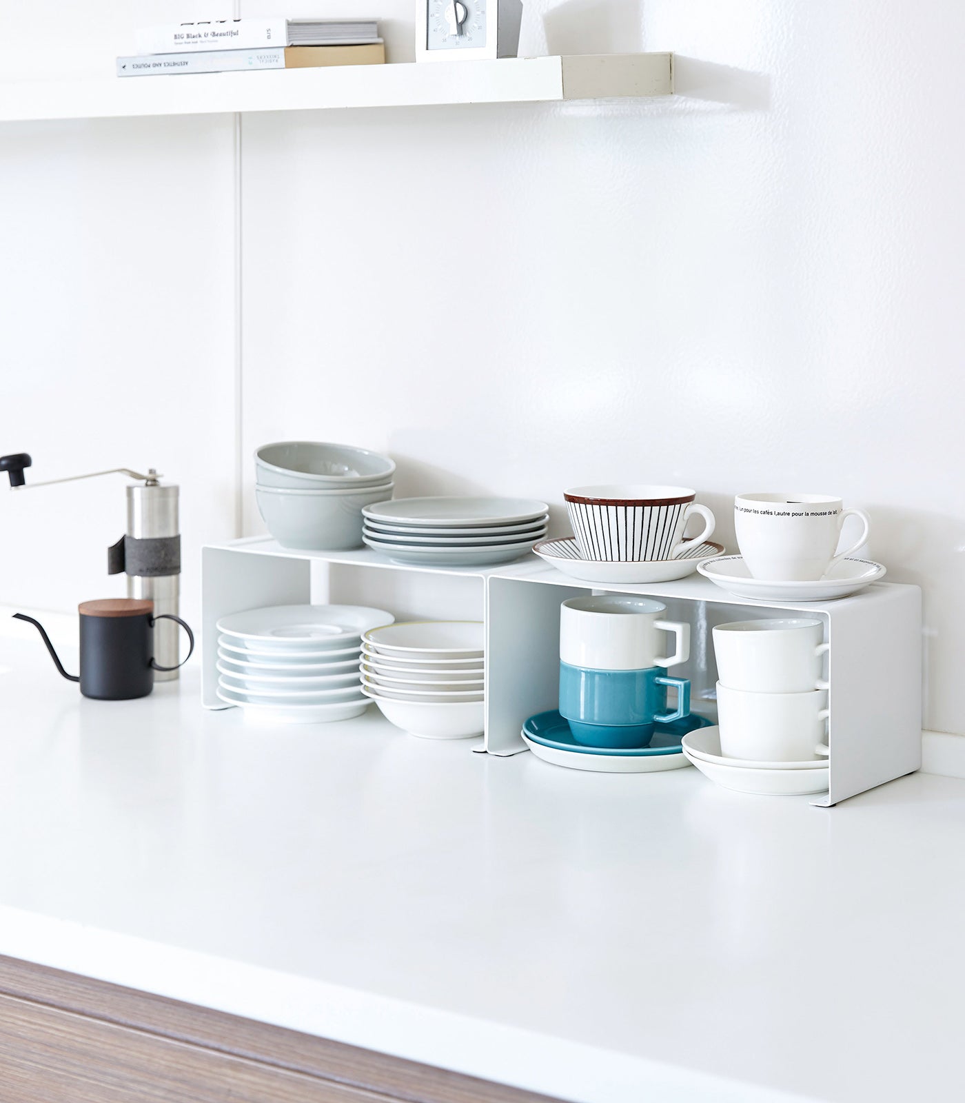 Stackable Steel Kitchen Shelf Organizer - Two Sizes