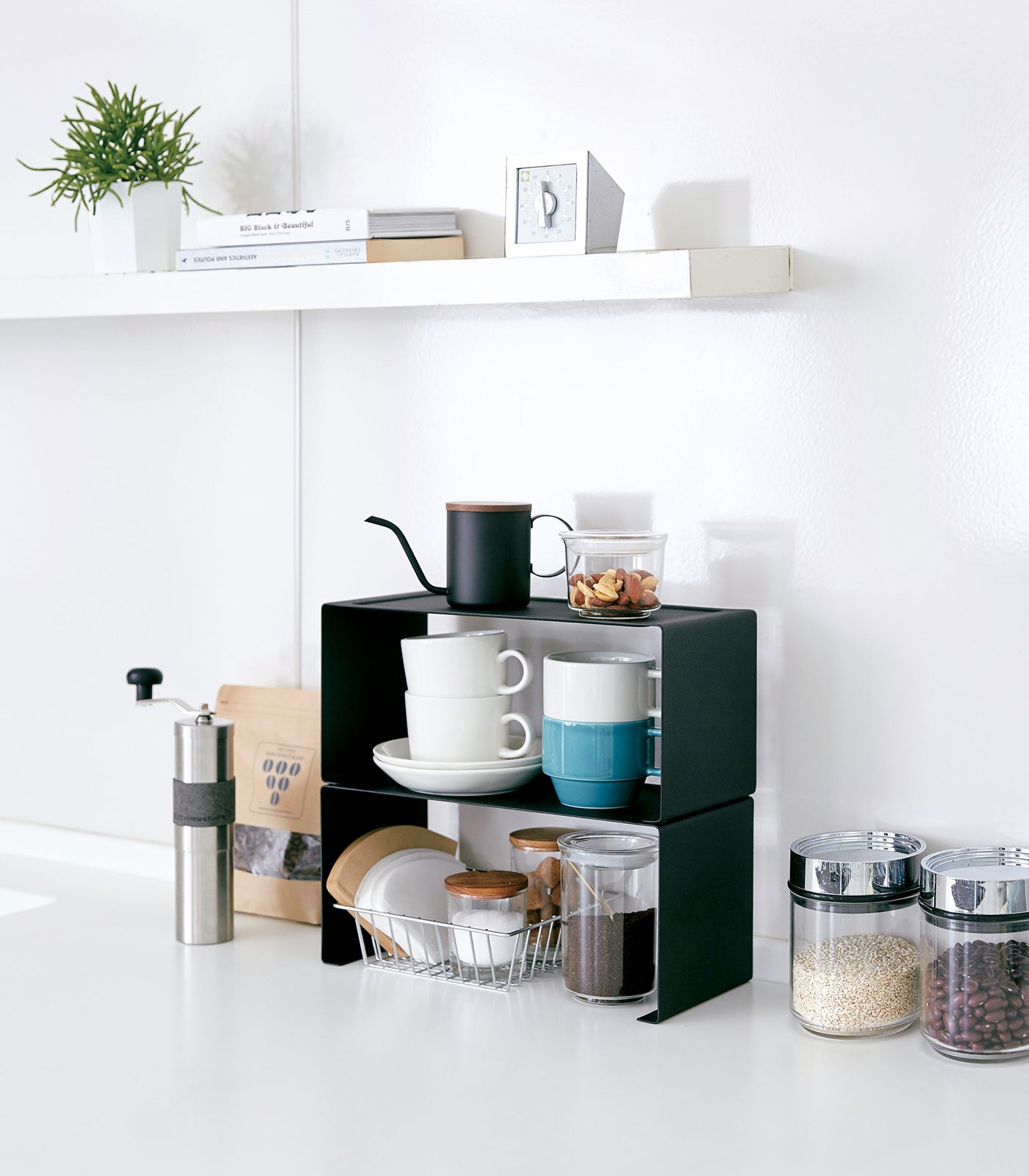 Stackable Steel Kitchen Shelf Organizer - Two Sizes
