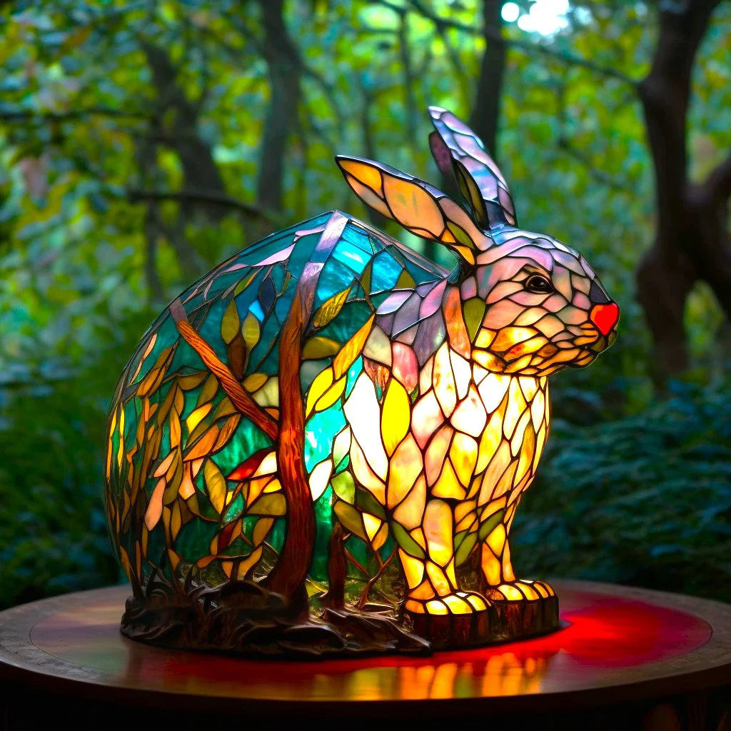 Animal Stained Glass Effect Table Lamp