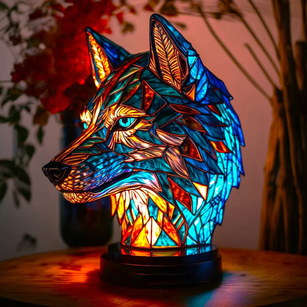 Animal Stained Glass Effect Table Lamp