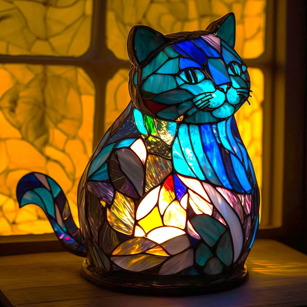 Animal Stained Glass Effect Table Lamp