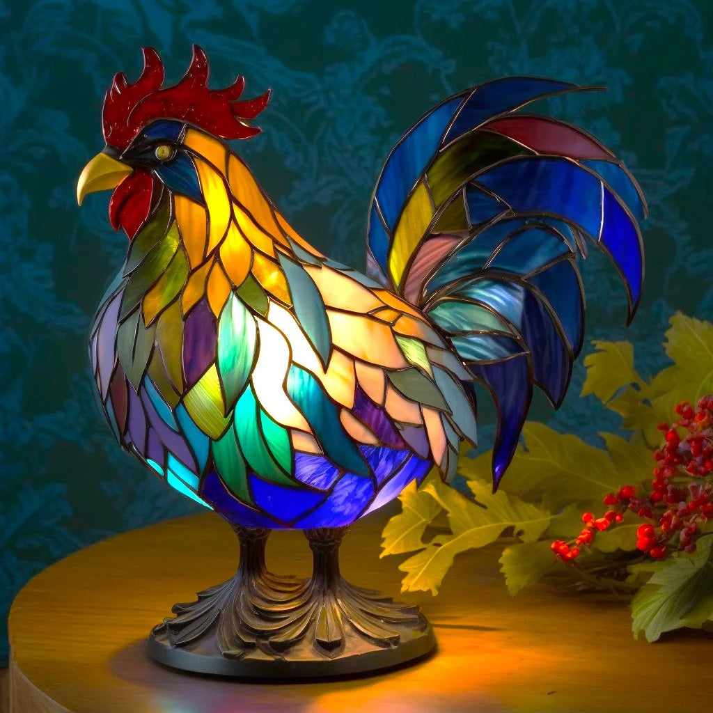 Animal Stained Glass Effect Table Lamp
