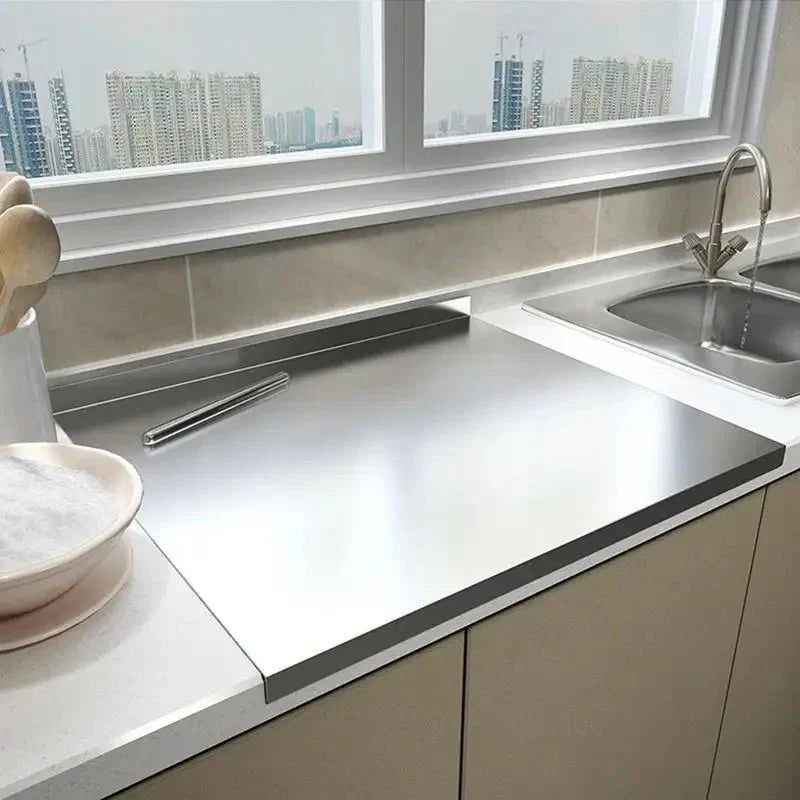Stainless Steel Cutting Board with Catching Edge