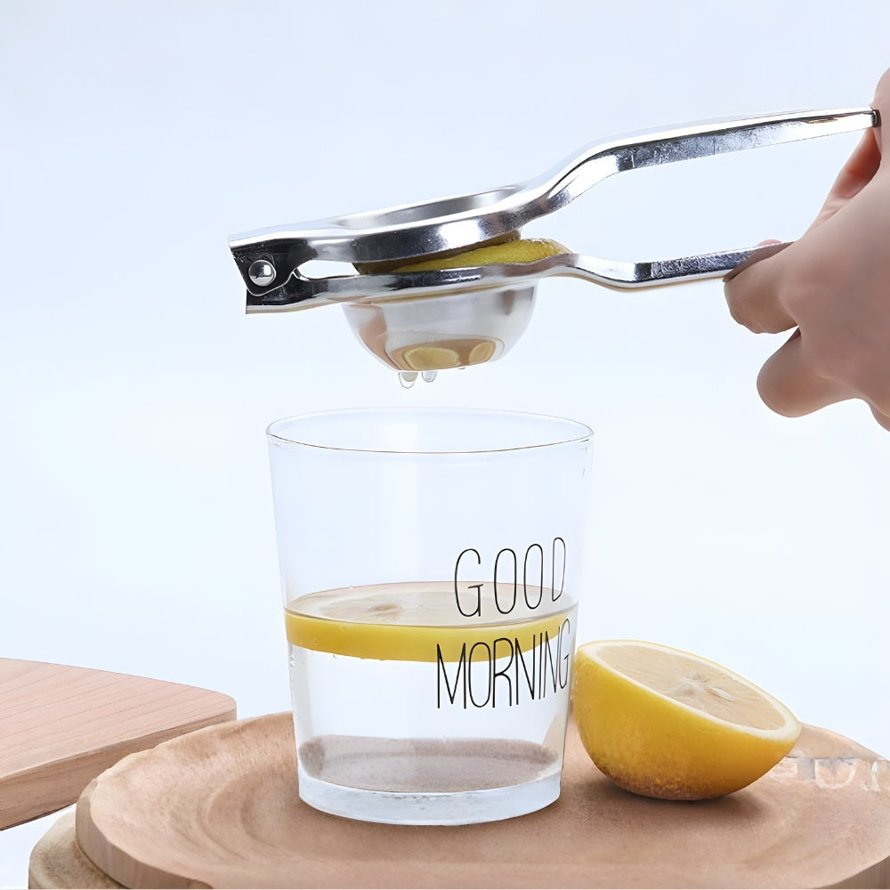 Stainless Steel Manual Lemon Squeezer with Ergonomic Handle