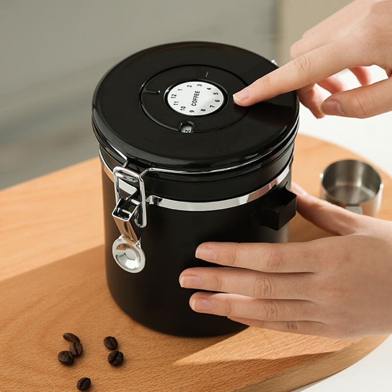 Stainless Steel Airtight Food Storage Container with Date Dial