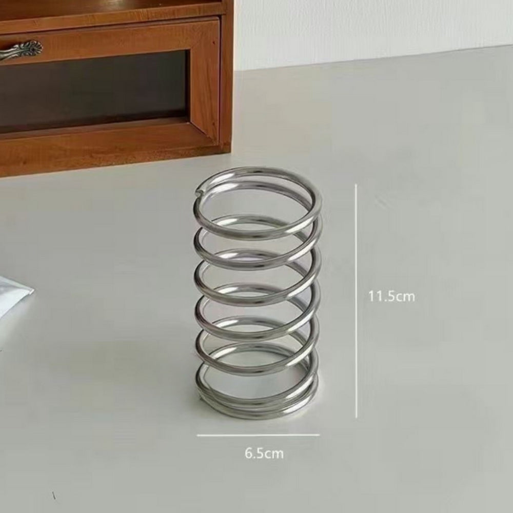 Stainless Steel Spiral Toothbrush and Makeup Brush Holder