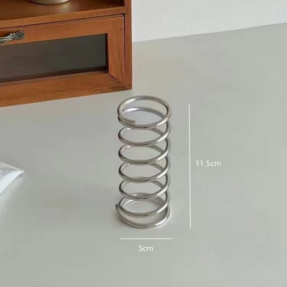 Stainless Steel Spiral Toothbrush and Makeup Brush Holder