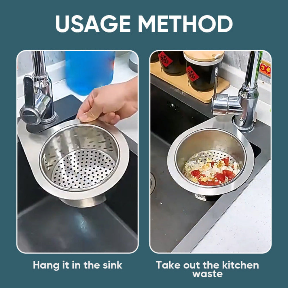 Stainless Steel Corner Kitchen Sink Strainer