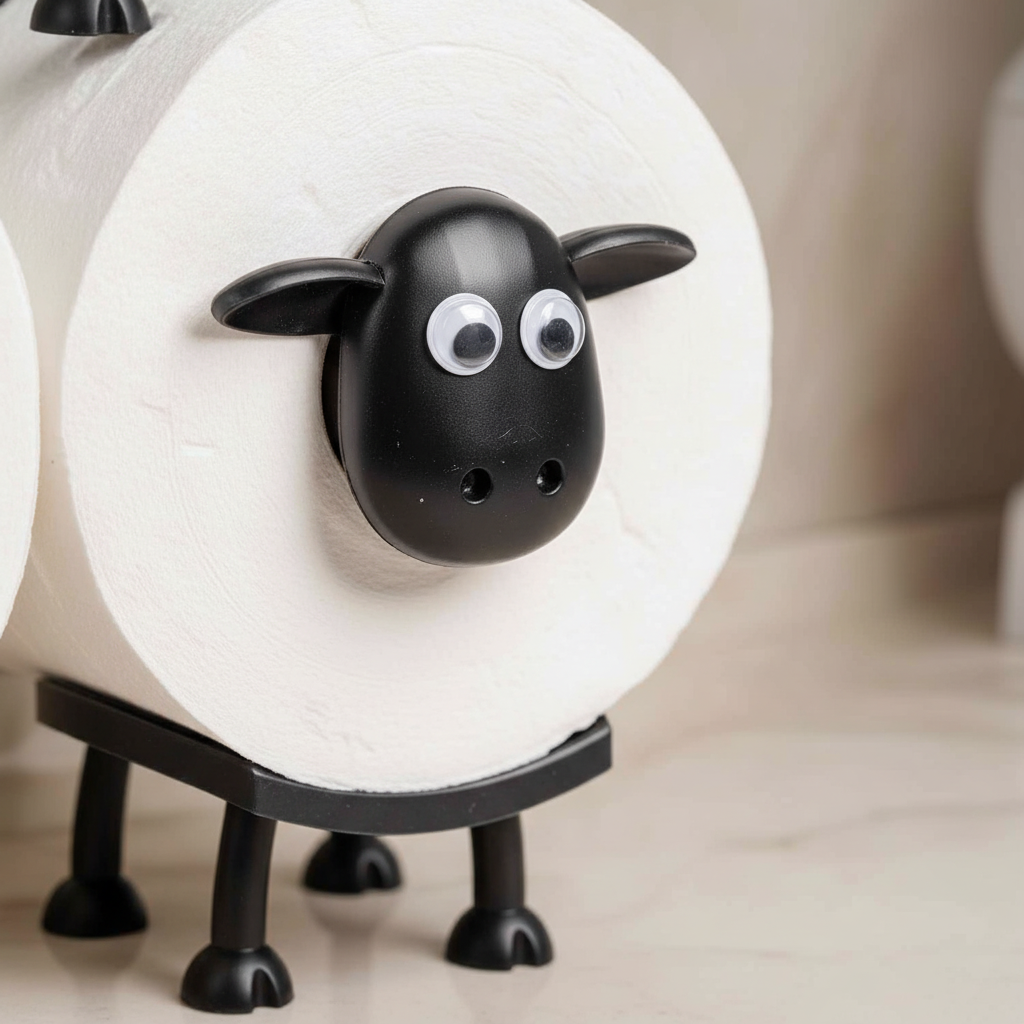 Stackable Sheep Toilet Paper Holder - Moisture-Resistant Storage Solution