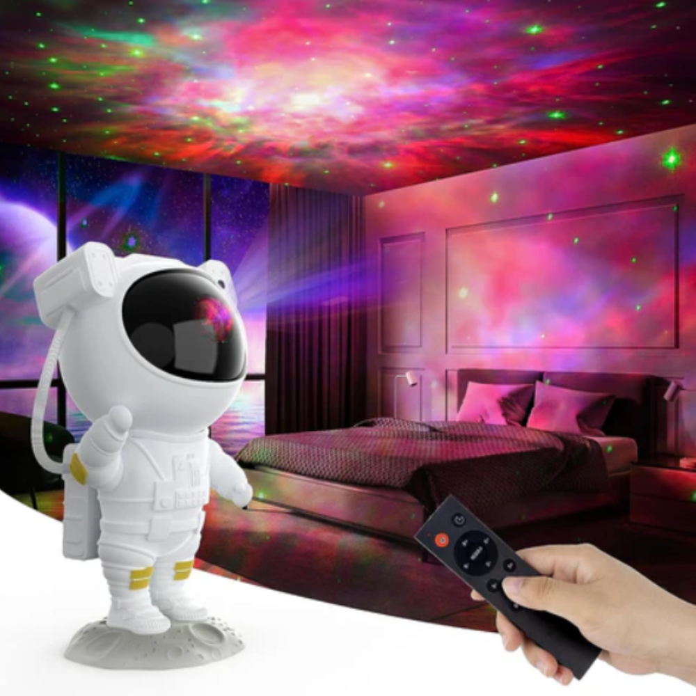 Adjustable 360° Astronaut Star Projector Lamp with LED Night Light