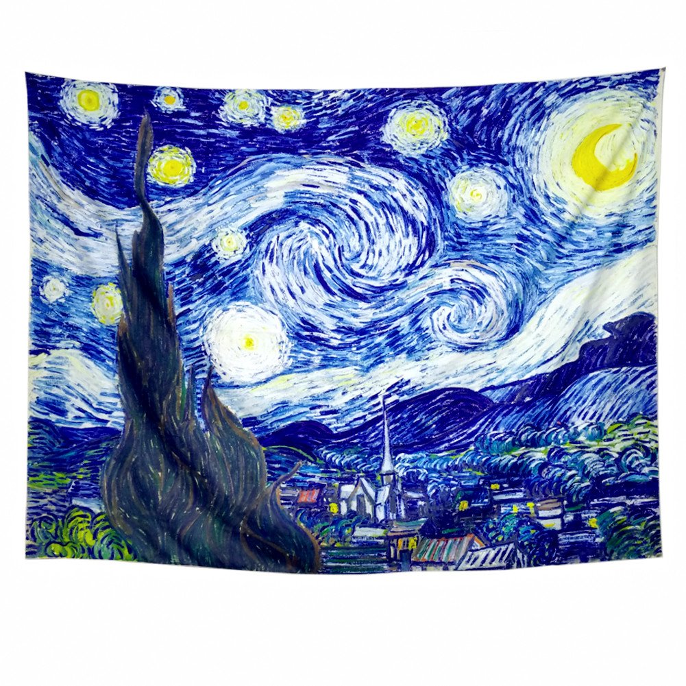 Starry Night Cotton Wall Tapestry