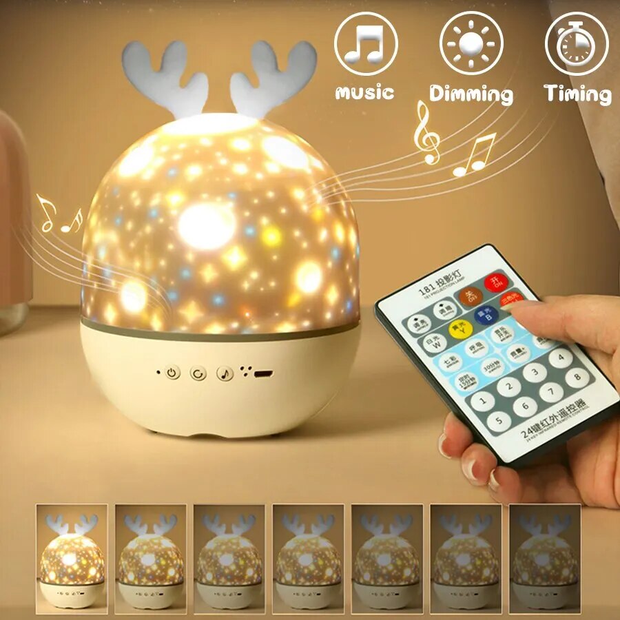 Whimsical Night Light Projector for Kids with 6 Projection Effects