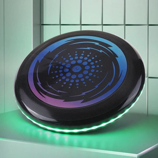LED Rechargeable Glowing Frisbee with Multicolored Lights