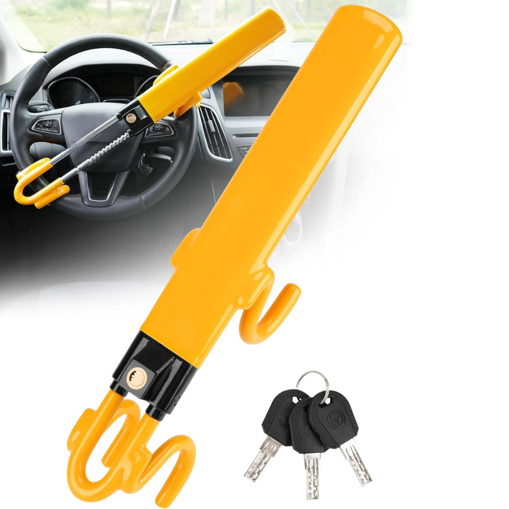 Heavy-Duty Steel Steering Wheel Lock for Car Anti-Theft Security