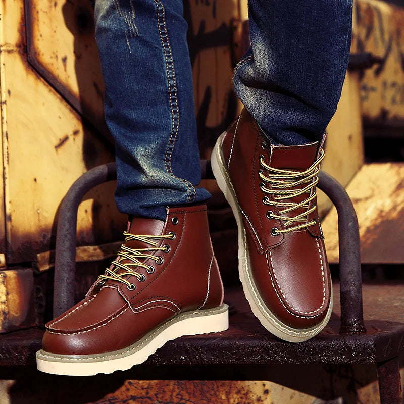 Dustin | Winter Orthopedic Leather Boots