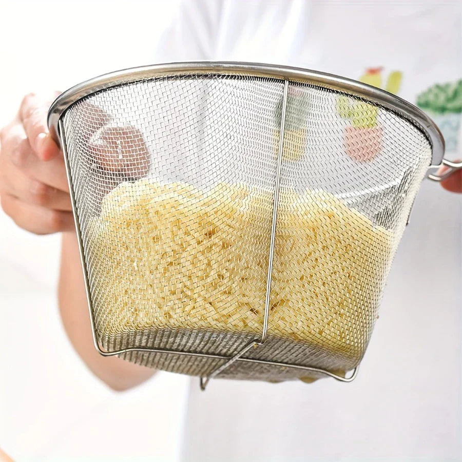 Stainless Steel All-Purpose Mesh Colander with Handle
