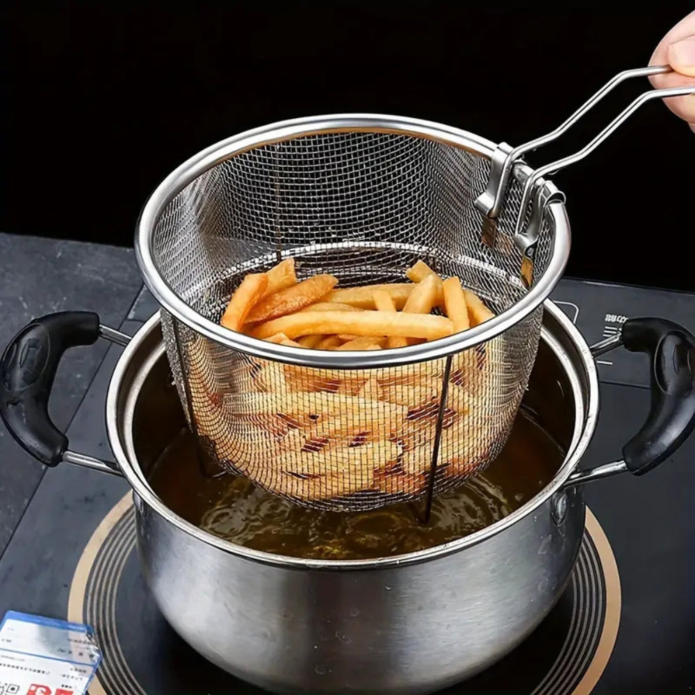Stainless Steel All-Purpose Mesh Colander with Handle