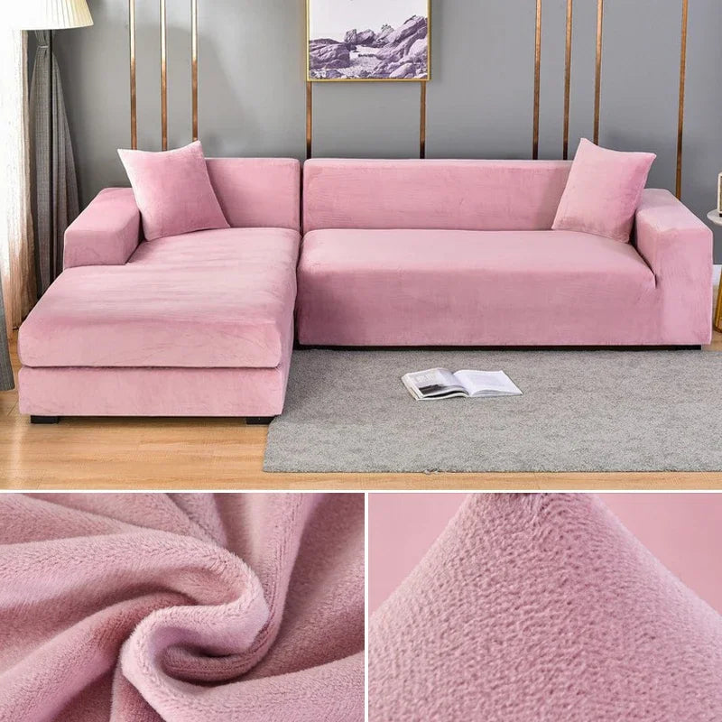 Luxury Stretch Velvet Sofa Cover for Ultimate Protection and Style