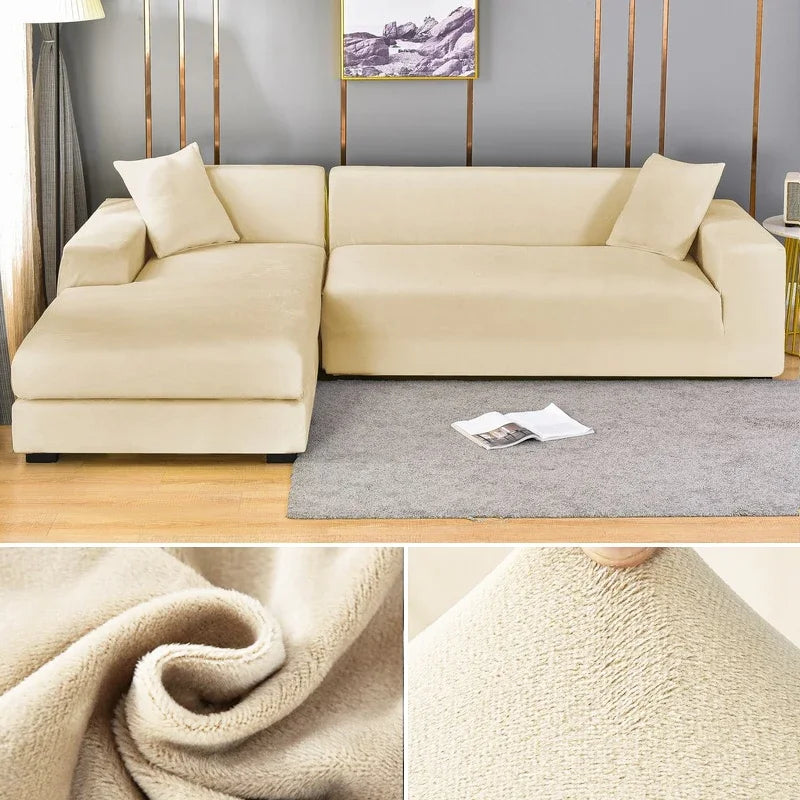 Luxury Stretch Velvet Sofa Cover for Ultimate Protection and Style