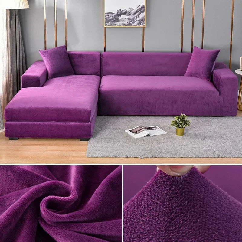 Luxury Stretch Velvet Sofa Cover for Ultimate Protection and Style