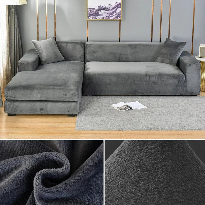 Luxury Stretch Velvet Sofa Cover for Ultimate Protection and Style